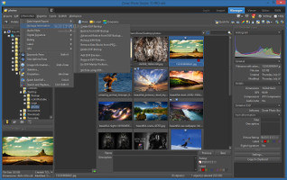 Showing the options for managing information in Zoner Photo Studio